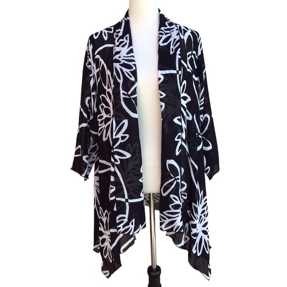 Carolina Rose Wildflower Georgette Swing Cardigan - Picture 3 of 7